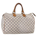 LOUIS VUITTON Damier Azur Speedy 35 Hand Bag N41535 LV Auth 154846-1