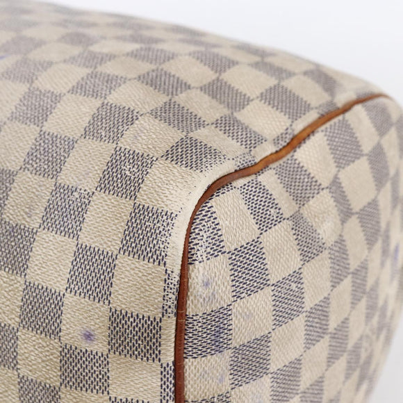 LOUIS VUITTON Damier Azur Speedy 35 Hand Bag N41535 LV Auth 154846