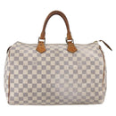 LOUIS VUITTON Damier Azur Speedy 35 Hand Bag N41535 LV Auth 154846-2
