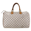 LOUIS VUITTON Damier Azur Speedy 35 Hand Bag N41535 LV Auth 154846-3