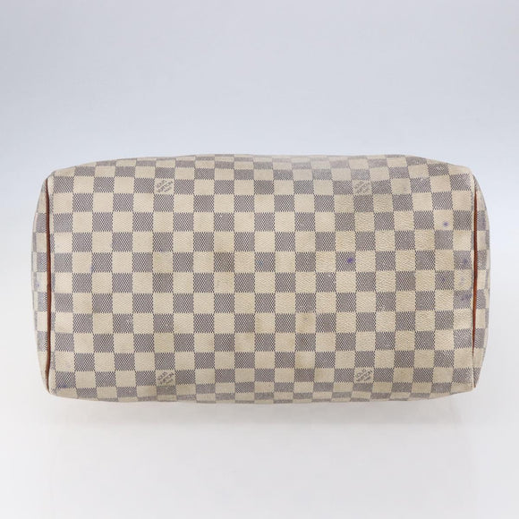 LOUIS VUITTON Damier Azur Speedy 35 Hand Bag N41535 LV Auth 154846