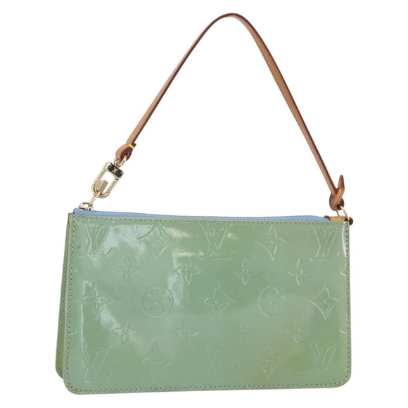 LOUIS VUITTON Monogram Vernis Lexington Pouch Baby Blue M91011 LV Auth 154849