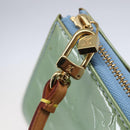 LOUIS VUITTON Monogram Vernis Lexington Pouch Baby Blue M91011 LV Auth 154849-17