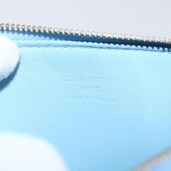 LOUIS VUITTON Monogram Vernis Lexington Pouch Baby Blue M91011 LV Auth 154849