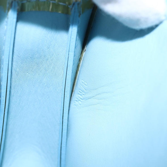 LOUIS VUITTON Monogram Vernis Lexington Pouch Baby Blue M91011 LV Auth 154849