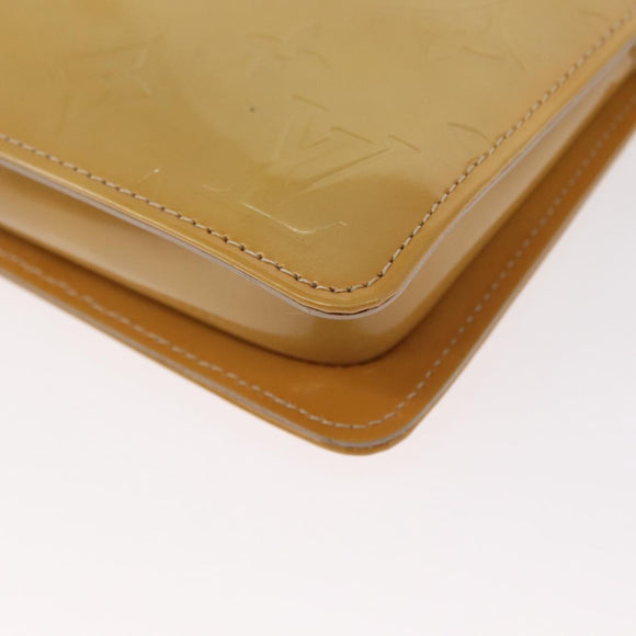 LOUIS VUITTON Monogram Vernis Lexington Accessory Pouch Beige M91010 Auth 154850