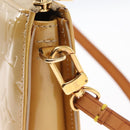 LOUIS VUITTON Monogram Vernis Lexington Accessory Pouch Beige M91010 Auth 154850-10