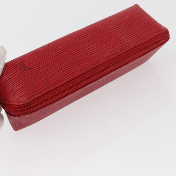 LOUIS VUITTON Epi Trousse Crayons Pen Case Red M56547 LV Auth 154851
