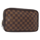 LOUIS VUITTON Damier Ebene Trousse Toilette 25 Clutch Bag N47624 LV Auth 154853-1