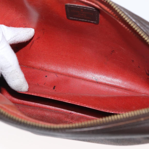 LOUIS VUITTON Damier Ebene Trousse Toilette 25 Clutch Bag N47624 LV Auth 154853