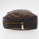 LOUIS VUITTON Damier Ebene Trousse Toilette 25 Clutch Bag N47624 LV Auth 154853-4