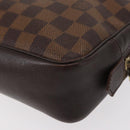 LOUIS VUITTON Damier Ebene Trousse Toilette 25 Clutch Bag N47624 LV Auth 154853-14