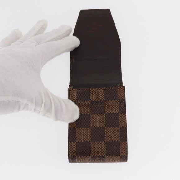 LOUIS VUITTON Damier Ebene Etui Cigarette Case N63024 LV Auth 154855