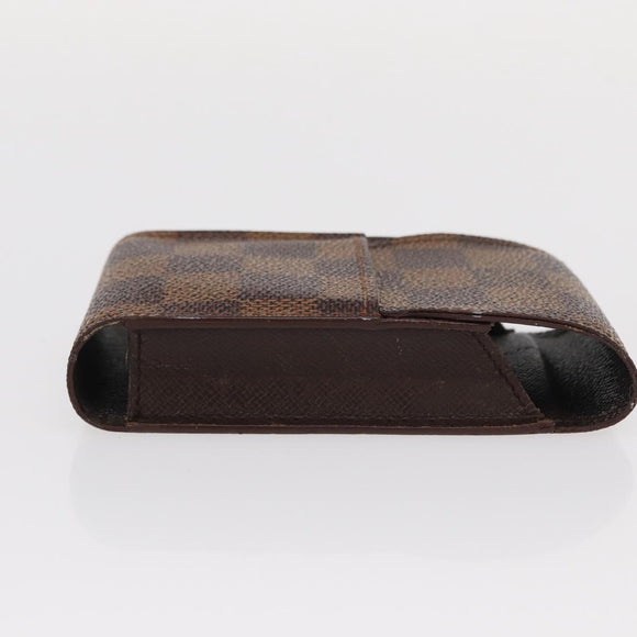 LOUIS VUITTON Damier Ebene Etui Cigarette Case N63024 LV Auth 154855