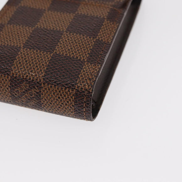 LOUIS VUITTON Damier Ebene Etui Cigarette Case N63024 LV Auth 154855
