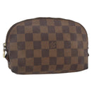 LOUIS VUITTON Damier Ebene Pochette Cosmetic PM Pouch N47516 LV Auth 154856-1