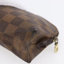 LOUIS VUITTON Damier Ebene Pochette Cosmetic PM Pouch N47516 LV Auth 154856-15