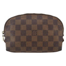 LOUIS VUITTON Damier Ebene Pochette Cosmetic PM Pouch N47516 LV Auth 154856-13