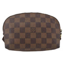 LOUIS VUITTON Damier Ebene Pochette Cosmetic PM Pouch N47516 LV Auth 154856-2
