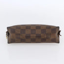 LOUIS VUITTON Damier Ebene Pochette Cosmetic PM Pouch N47516 LV Auth 154856-6