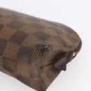 LOUIS VUITTON Damier Ebene Pochette Cosmetic PM Pouch N47516 LV Auth 154856-7