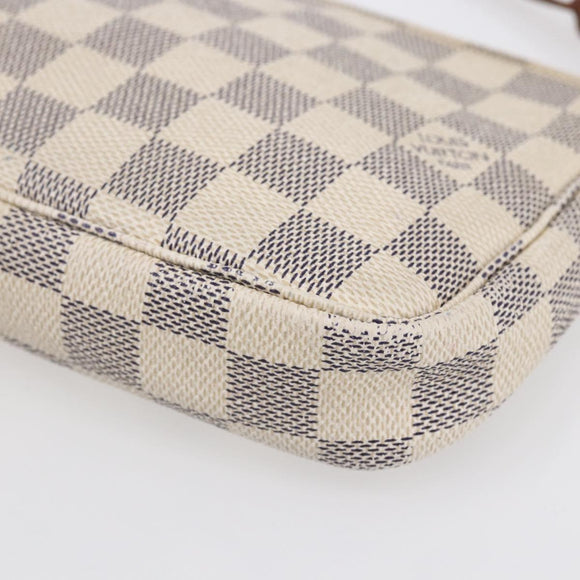 LOUIS VUITTON Damier Azur Pochette Accessoires Beutel N51986 LV Auth 154858