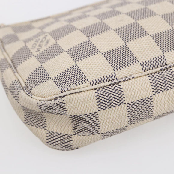 LOUIS VUITTON Damier Azur Pochette Accessoires Beutel N51986 LV Auth 154858