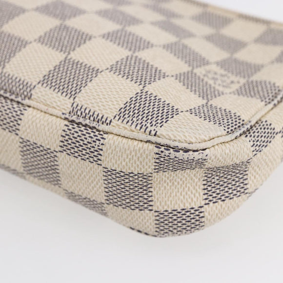 LOUIS VUITTON Damier Azur Pochette Accessoires Beutel N51986 LV Auth 154858