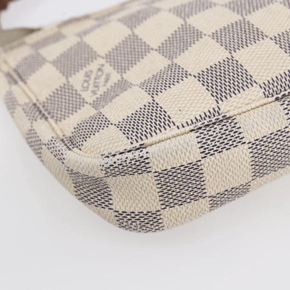 LOUIS VUITTON Damier Azur Pochette Accessoires Beutel N51986 LV Auth 154858