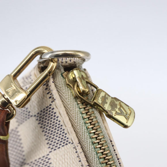 LOUIS VUITTON Damier Azur Pochette Accessoires Beutel N51986 LV Auth 154858