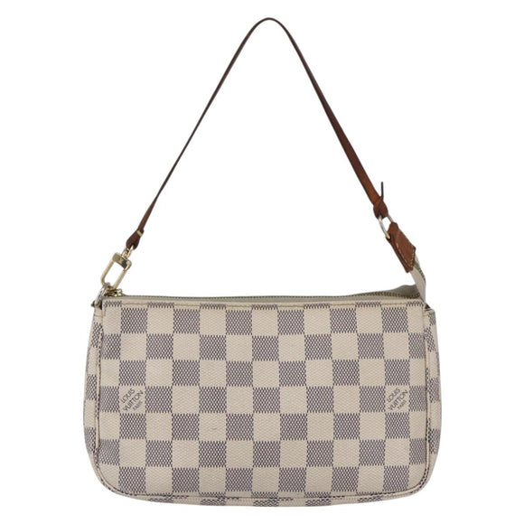 LOUIS VUITTON Damier Azur Pochette Accessoires Beutel N51986 LV Auth 154858