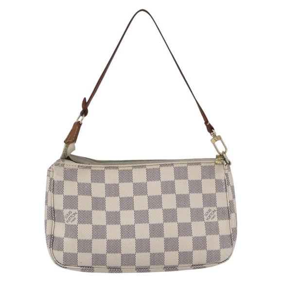 LOUIS VUITTON Damier Azur Pochette Accessoires Beutel N51986 LV Auth 154858