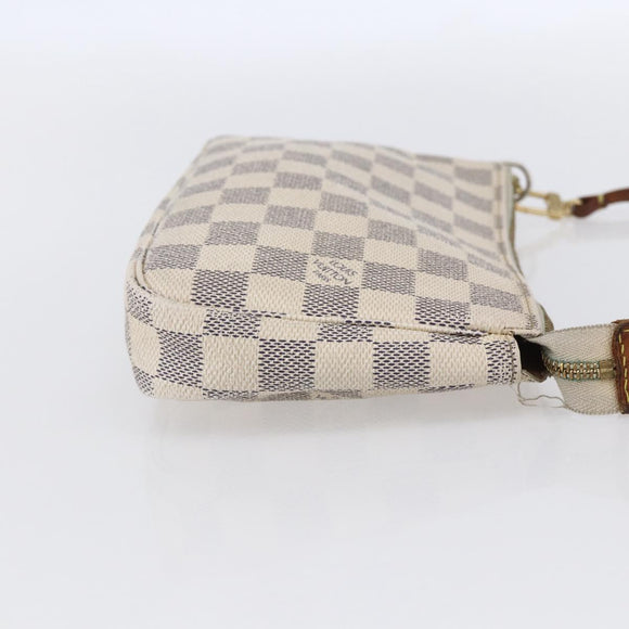 LOUIS VUITTON Damier Azur Pochette Accessoires Beutel N51986 LV Auth 154858