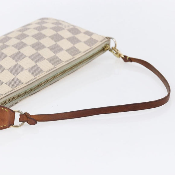LOUIS VUITTON Damier Azur Pochette Accessoires Beutel N51986 LV Auth 154858