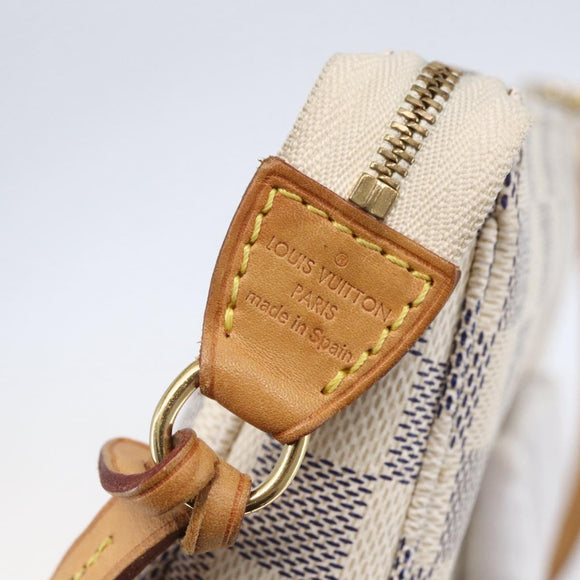 LOUIS VUITTON Damier Azur Pochette Accessoires Pouch N51986 LV Auth 154860M