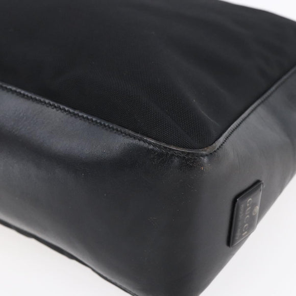 GUCCI GG Canvas Shoulder Bag Black Silver 001 3766 2123 Auth 154866