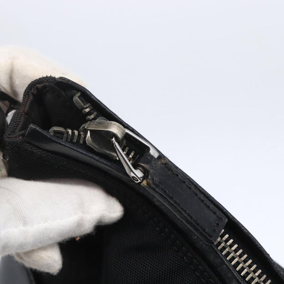 GUCCI GG Canvas Shoulder Bag Black Silver 001 3766 2123 Auth 154866