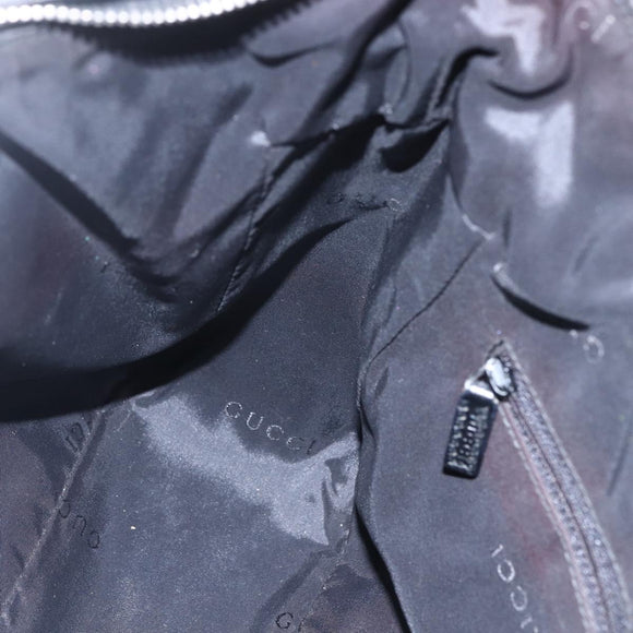 GUCCI GG Canvas Shoulder Bag Black Silver 001 3766 2123 Auth 154866