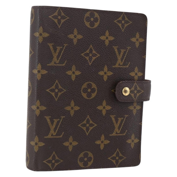 LOUIS VUITTON Monogram Agenda MM Day Planner Cover R20105 LV Auth 154870