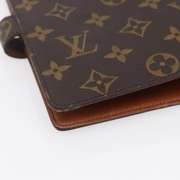 LOUIS VUITTON Monogram Agenda MM Day Planner Cover R20105 LV Auth 154870