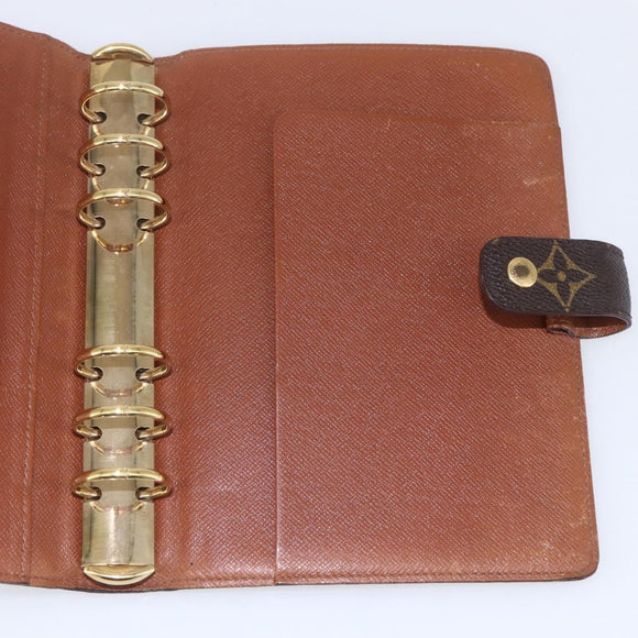 LOUIS VUITTON Monogram Agenda MM Day Planner Cover R20105 LV Auth 154870