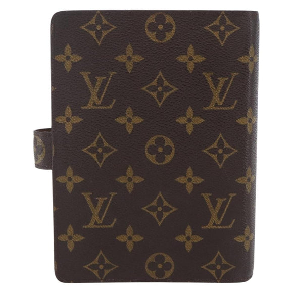 LOUIS VUITTON Monogram Agenda MM Day Planner Cover R20105 LV Auth 154870