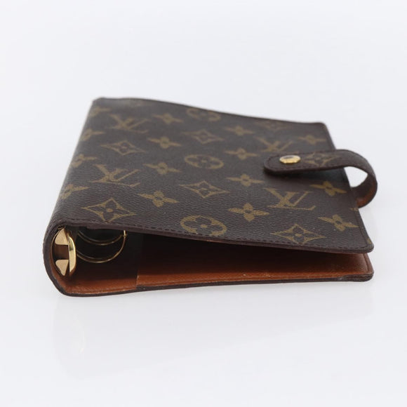 LOUIS VUITTON Monogram Agenda MM Day Planner Cover R20105 LV Auth 154870