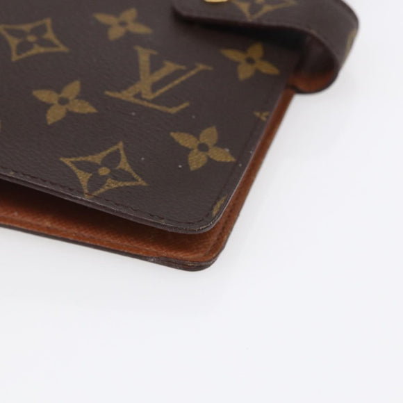 LOUIS VUITTON Monogram Agenda MM Day Planner Cover R20105 LV Auth 154870