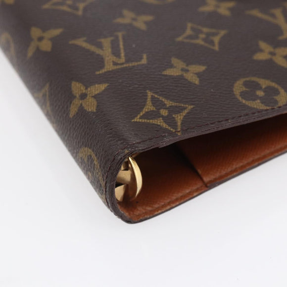 LOUIS VUITTON Monogram Agenda MM Day Planner Cover R20105 LV Auth 154870