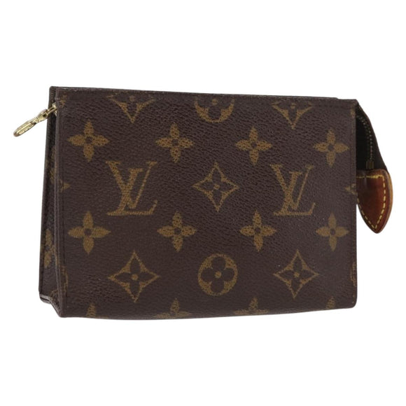 LOUIS VUITTON Monogram Poche Toilette 15 Pouch M47546 LV Auth 154878