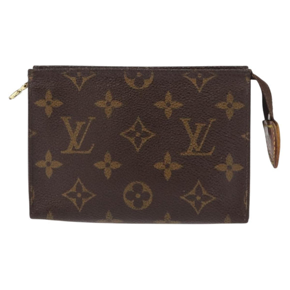 LOUIS VUITTON Monogram Poche Toilette 15 Pouch M47546 LV Auth 154878