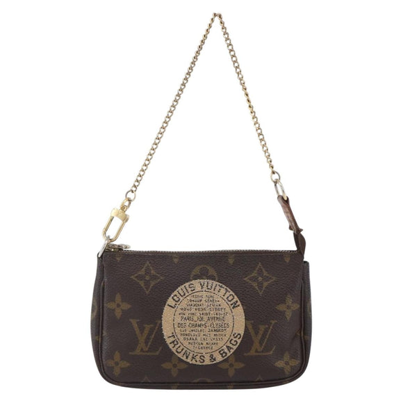 LOUIS VUITTON Monogram T&B Mini Pochette Accessoires Pouch M60153 LV Auth 154886