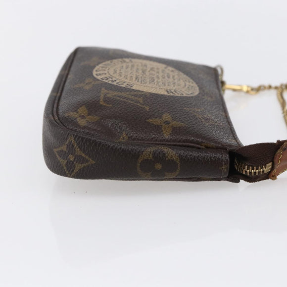 LOUIS VUITTON Monogram T&B Mini Pochette Accessoires Pouch M60153 LV Auth 154886