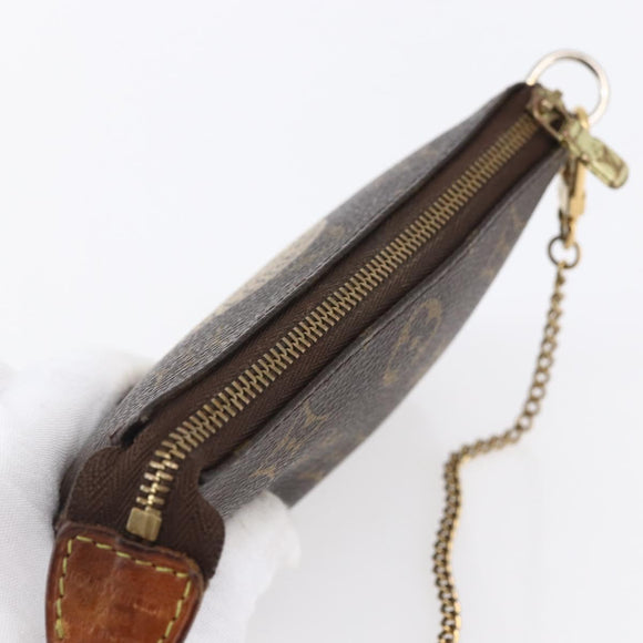 LOUIS VUITTON Monogram T&B Mini Pochette Accessoires Pouch M60153 LV Auth 154886